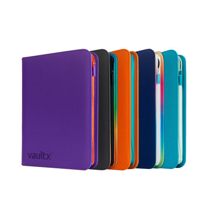 VaultX Scarlet & Violet Zip Binder - 9-Pocket