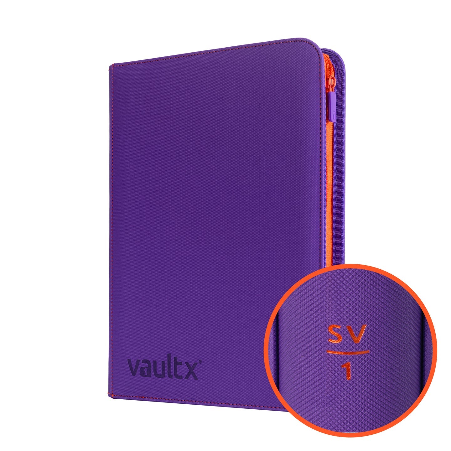 VaultX Scarlet & Violet Zip Binder - 9-Pocket