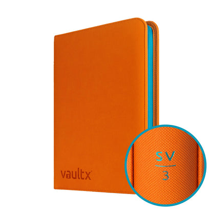 VaultX Scarlet & Violet Zip Binder - 9-Pocket
