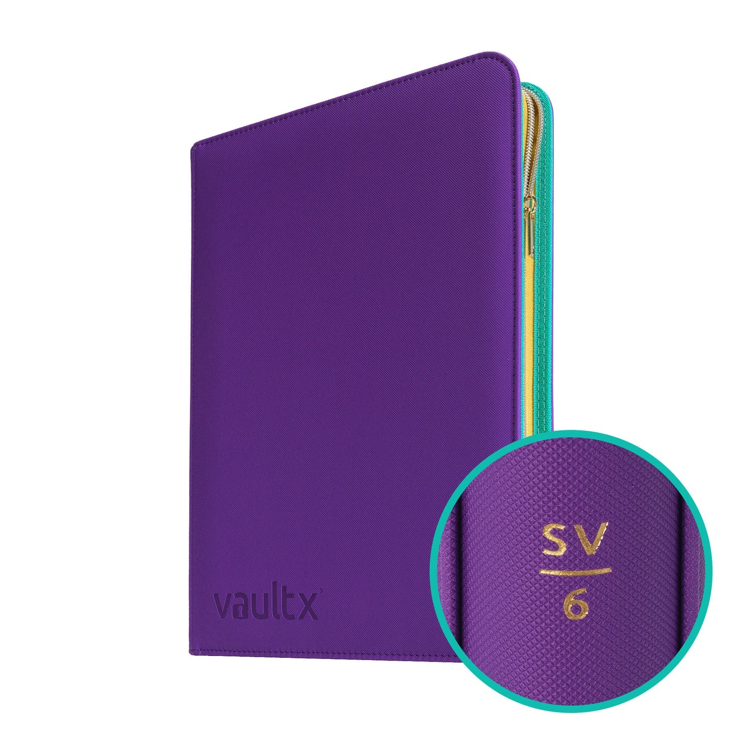 VaultX Scarlet & Violet Zip Binder - 9-Pocket